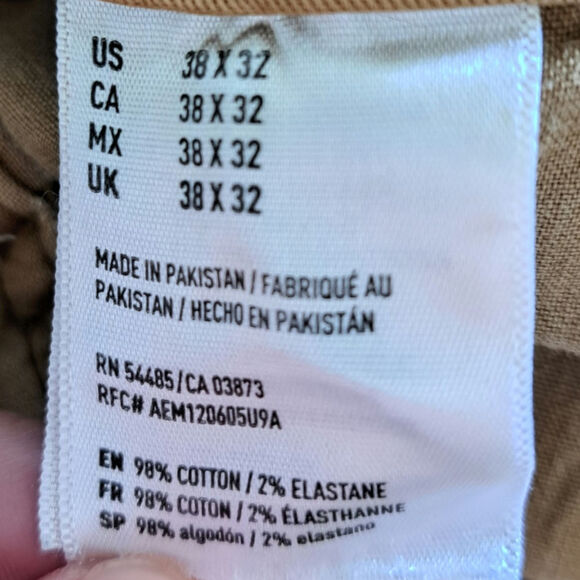 American Eagle Men's Extreme Flex 38 x 32 Khaki Pants - Picture 6 of 7